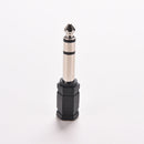 2X 6.5mm 1/4 Male to 3.5mm 1/8 Female Stereo Audio Mic Plug Adapter Jack caesES