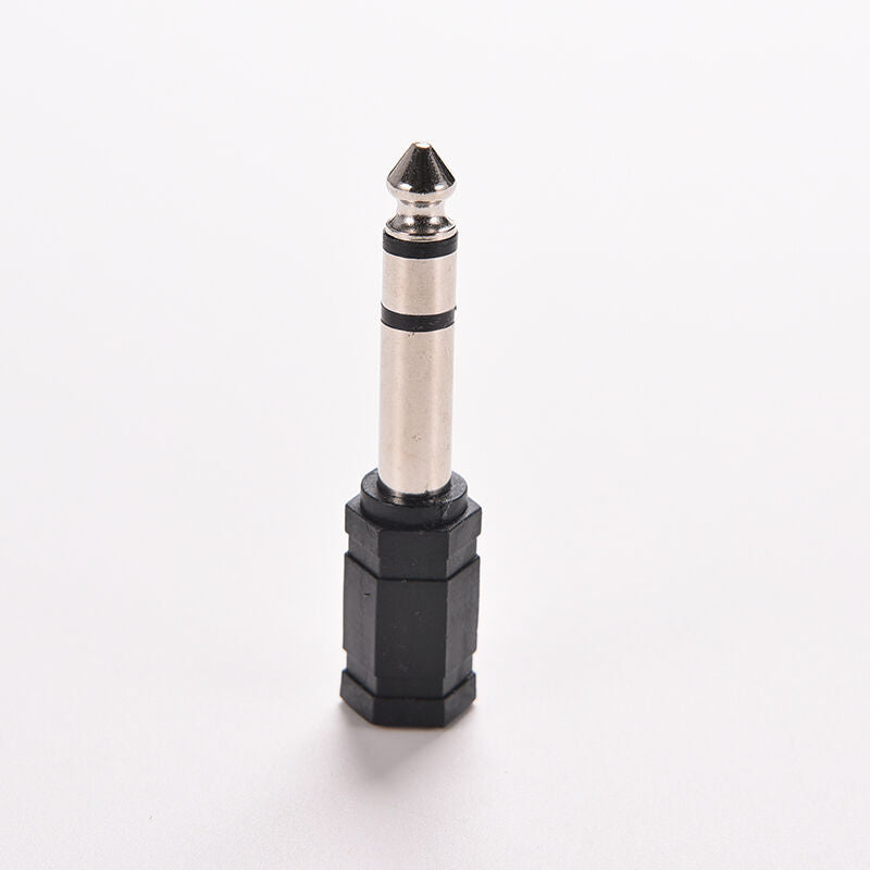 2X 6.5mm 1/4 Male to 3.5mm 1/8 Female Stereo Audio Mic Plug Adapter Jack caesES