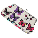Women's Ladies Butterflies Printed Coin Purse(white)
