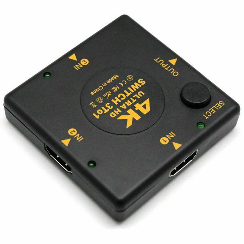 4K HDMI Switch Box Selector 3 In 1 Out kvm Audio Extractor Hub Splitter Swi G7Z2