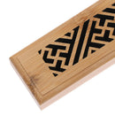 1Pc Bamboo Wood Incense Stick Holder Burning Joss Insence Box Burner Ash Cat Hn