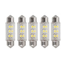 5PC Superled 39mm SMD 6 LED Car Festoon Dome Light Bulbs White 12V 3W Tide