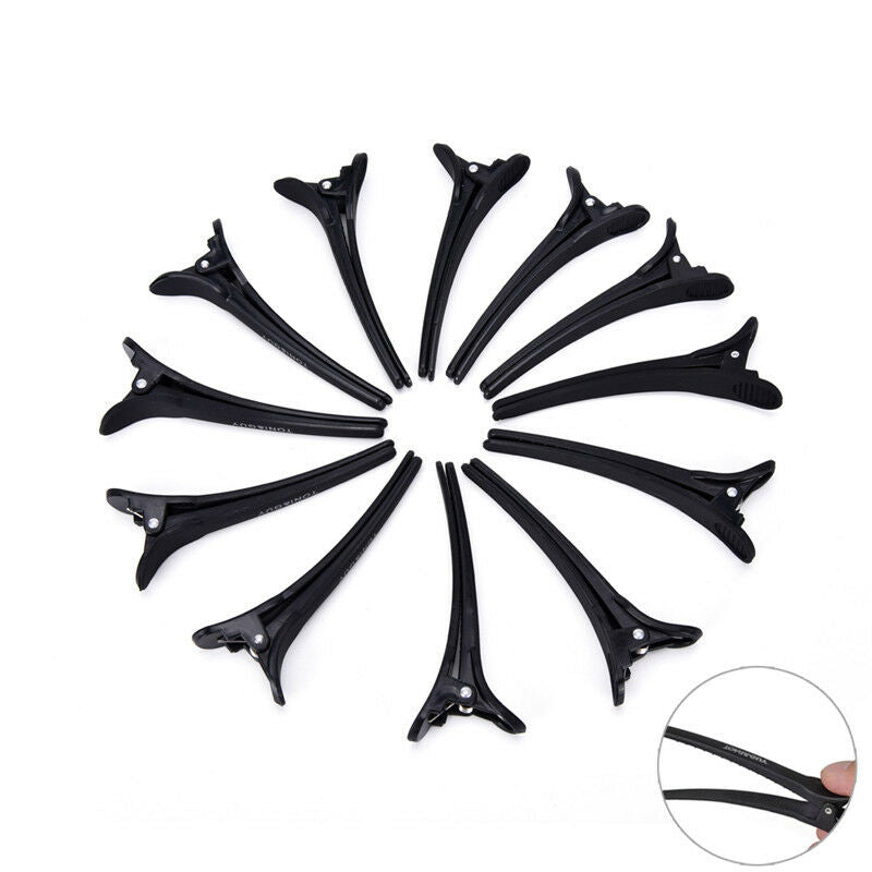 12pc Professional JOack Matte Hairdressing Salon Sectioning Clamps Hair Clips JR