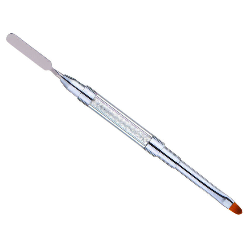 Poly Gel Nail Brush Dual-Ended Poly Acrylic UV Gel Extension Builder Clear