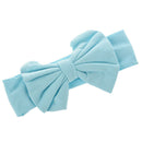 Cute Baby Girls Kids Stretch Bowknot Headband Hairband (Light Blue) A4P7