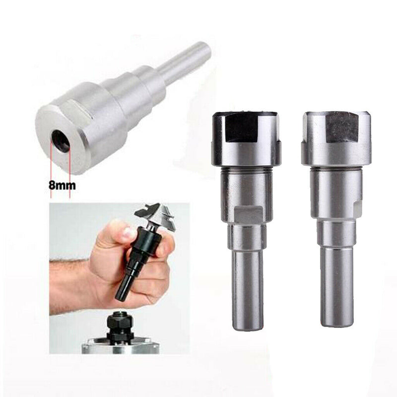 8mm/ 12mm Shank Bit Router Collet Extension Rod for Engraving Machine Tools 80mm