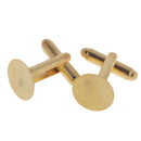10 Pieces Cufflinks Blanks Round Pads DIY Making Cuff Links Findings Crafts