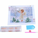 DIY 5D Diamond Painting Embroidery Snow Angel Feeding Birds Cross Stitch To T9C9