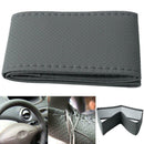 5PCS Faux Leather DIY Car Steering Wheel Cover With Needle Thread Anti- NSD