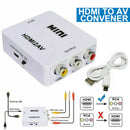 HDMI To RCA Mini Composite 1080P Video Audio AV CVBS Converter Adapter For TV(w)