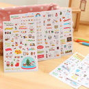 6 Sheets Cartoon Stickers DIY Calendar Diary Book Scrapbook Crafts Set