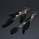 Earrings hook alloy necklace pendant black jewelry woman Q8Q3