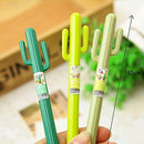 Plastic Novelty Cactus Fine Stick Ballpoint Pen black Ink,Pack of 2,Color R Q2F3