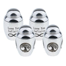 4 Pieces Stainless Steel Cremation Urn Memorial Jar Tree Of Life Love You