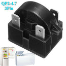 Refrigerator Start Relay for QP-2-4.7 4.7 Ohm 3 Pin Vissani Danby CompressorS Ew