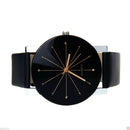Fashion Women's Leather Stainless Steel Date Dress Quartz Analog Wrist Watch
