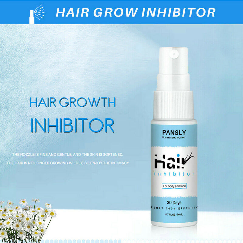 100% Natural Permanent Hair Removal Spray Stop Hair Growth Inhibitor Remover--