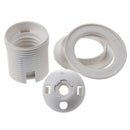 Off White Plastic Socket Drop E27 Lamp Light Holder AC 250V 4A D6D7