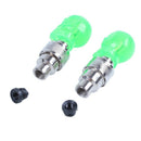 2X Valve Cap Wheel Tire LED Light Lamp for Motorcycle Bicycle Car, Green