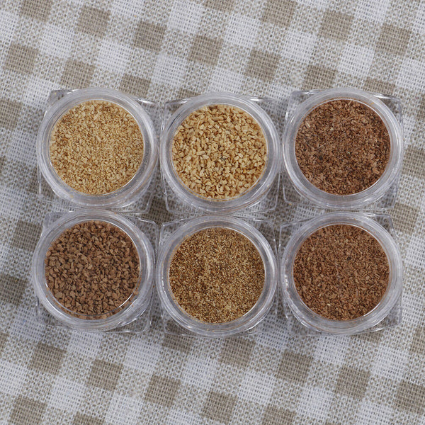 1 Set 6 colors nail art sawdust wood corks nail art accessories nail art cra!E