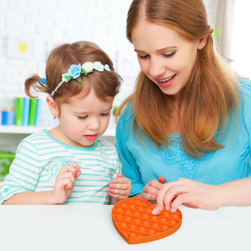 Push Bubble Fidget Sensory Toys Antistress Vent Squeeze Toys (Orange)