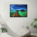 5D DIY Full Drill Diamond Painting Sea Boardwalk Cross Stitch Embroidery