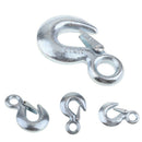 4 x 2 Tons Eye Sling Winch Hook w/ Clevis Safety Latch for Hoist Sling Winch
