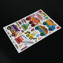 Digger building construction truck car stickers wall decals kids bedroom di