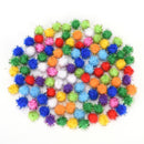 100X glitter tinsel pompom balls small pompoms ball cat puppy toys pet supply  Z