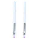 2x Nail Art UV Gel Painting Drawing Brushes Acrylic Flat Brush Professional RJK