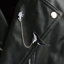 Cartoon Astronaut Brooch Whale Enamel Pins Denim Fashion Badges Accessories
