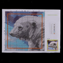 Handmade Latch Hook Rug Making Kit Polar Bear Cross Stitch Cushion Crafts