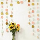Round Banner Dot Wreath Banner Glitter Round Banner Hanging Ornament Garlan