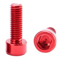 4x Lightweight Montain Bike Water Bottle Cage Holder Bolts Screws Durable Red