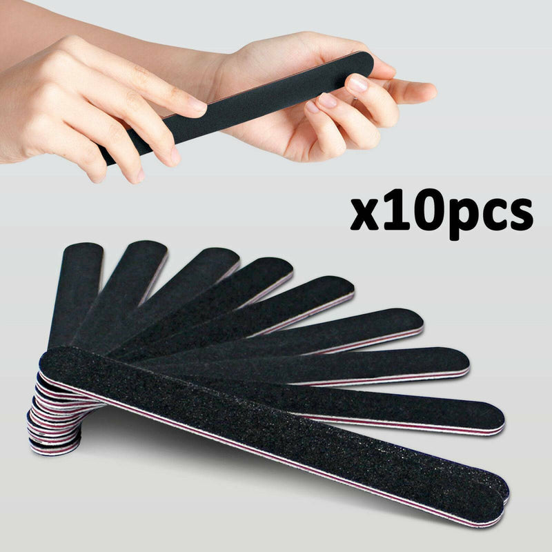 10PCS Nail Art Sanding File Buffer For Salon Manicure UV Gel Polisher Tool Set