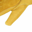Leather Working Gloves Men's Work Cowhide Gloves Gardening Digging Planting