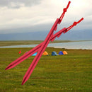 10Pcs Aluminum Alloy Tent Pegs Nails With Rope Lightweight Outdoor Camping