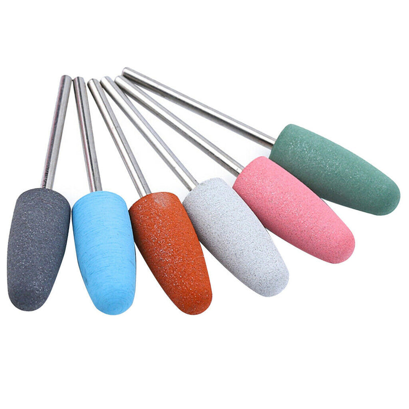 Colorful Silicone Buffing Bits for Nails, Pack of 6