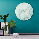 Marble Silent Wall Clock for Living Room Decor, 12 Inch Modern Non Ticking