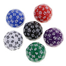 6pcs 60 Sided Dice D60 Polyhedral Dices Number 1-60 for Dungeon & Dragons RPG