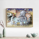 5D DIY Full Drill Diamond Painting Shower Elephant Cross Stitch Embroidery