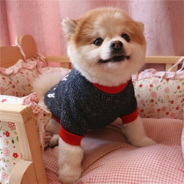 Warm Dog Clothes Sweatshirt Outfit Coat For Small Dogs Cats Pet Chihuahua A