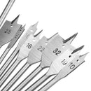 10x Wood Drill Bit Set Flat Spade Hex Shank High-carbon Steel Woodworking  dfg