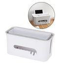 Cable Management Box Hide Conceal Power Strips Electrical Cords  White