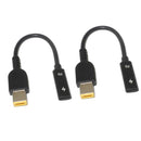 2 Pcs Laptop Power Adapter Cable USB Type-C Female To Square Plug For Lenovo