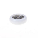 1 Nylon Plastic Carbon Steel Pulley Wheels Roller Groove Ball Bearing White OZ