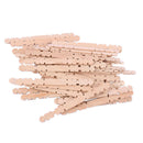 50X Wooden Sticks Natural Color Popsicle Sticks Sawtooth Shape 114x10mm