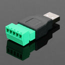 USB2.0 Male to 5pin Screw Terminal Connector Apdater with Shield Connector