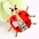 Fashion animal rhinestone ladybug brooch for Unisex jewelry