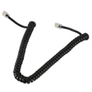 2 Pcs 2M RJ9 4P4C Plug Coiled Stretchy Telephone Handsets Cable Black